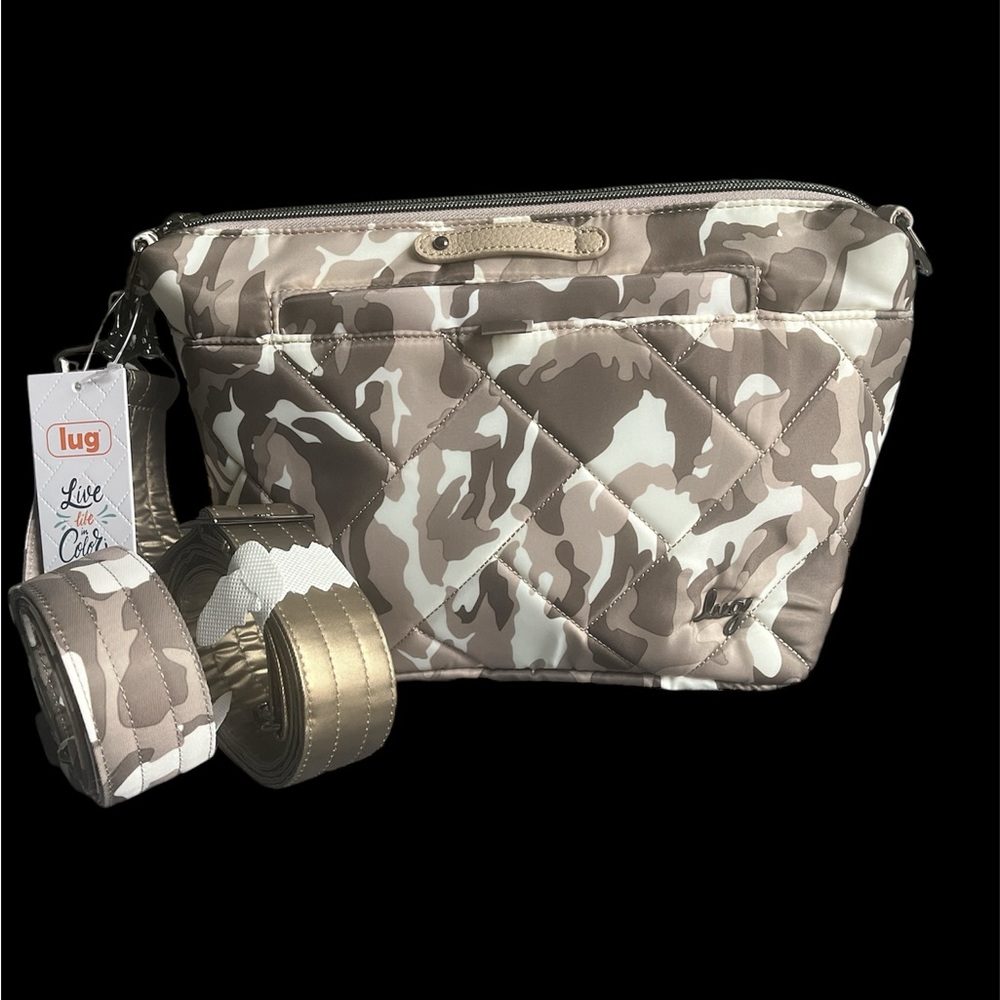 NWT LUG Flare Crossbody Bag Camo Taupe
